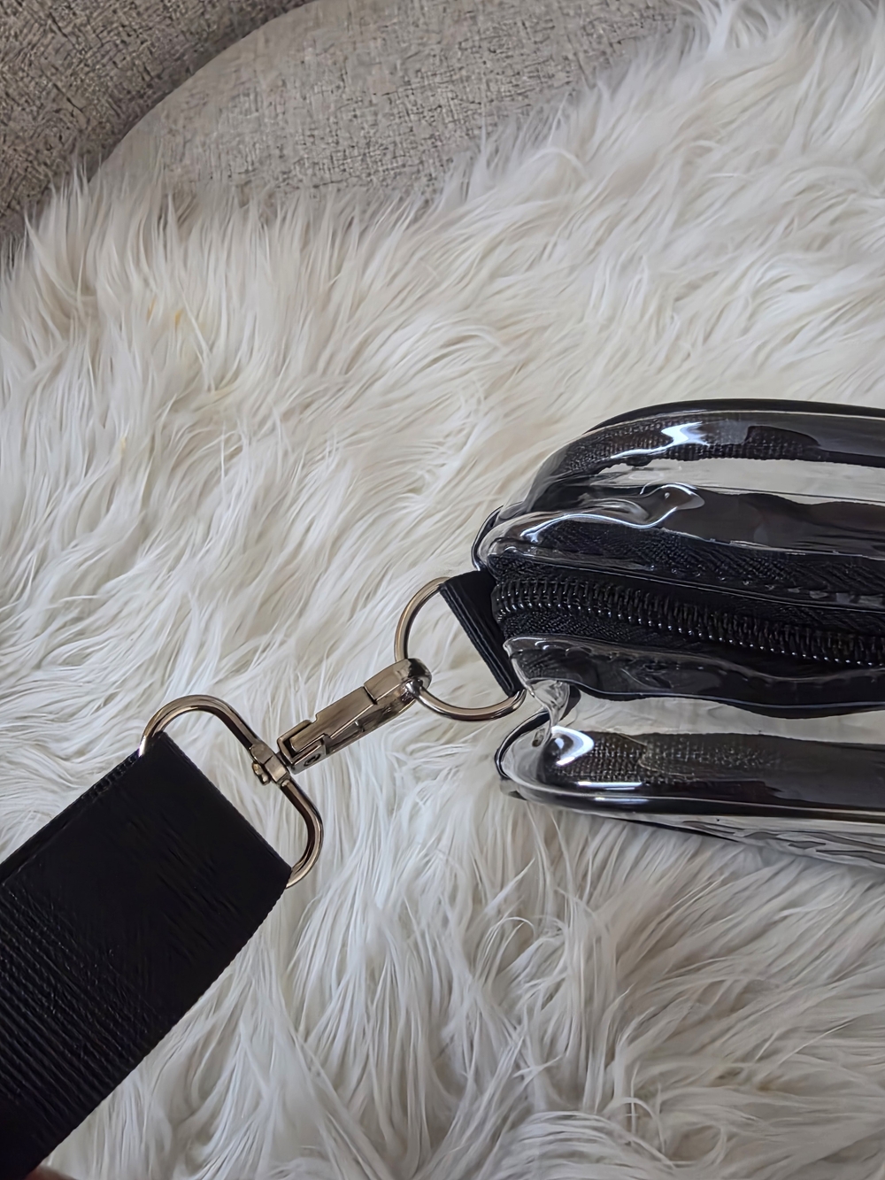Clear PVC Crossbody Bag Transparent Bag Stadium Bag - Picture 5 of 10